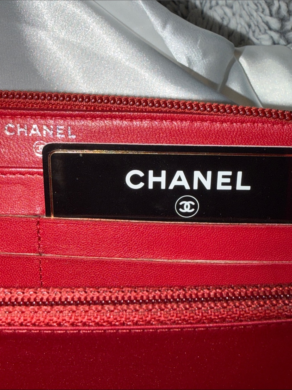 Chanel Camellia Quilted Matelasse Lambskin Zip Around Long Walle - Picture 5 of 7